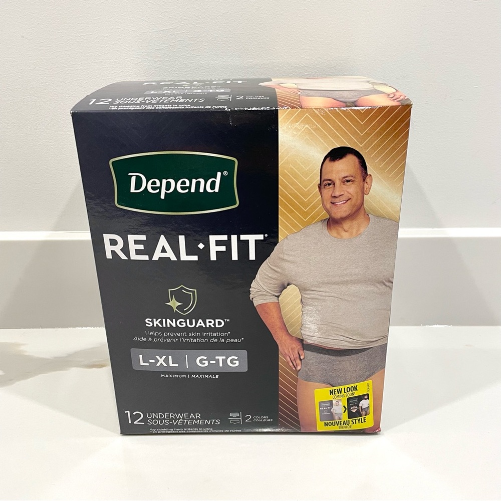 🟣2/$20 NEW Depend Real Fit Underwear (size L-XL)